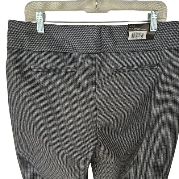 Dalia‎ Gray Black Herringbone Pull On Cropped Pants Size Large New With Tag - Picture 8 of 10